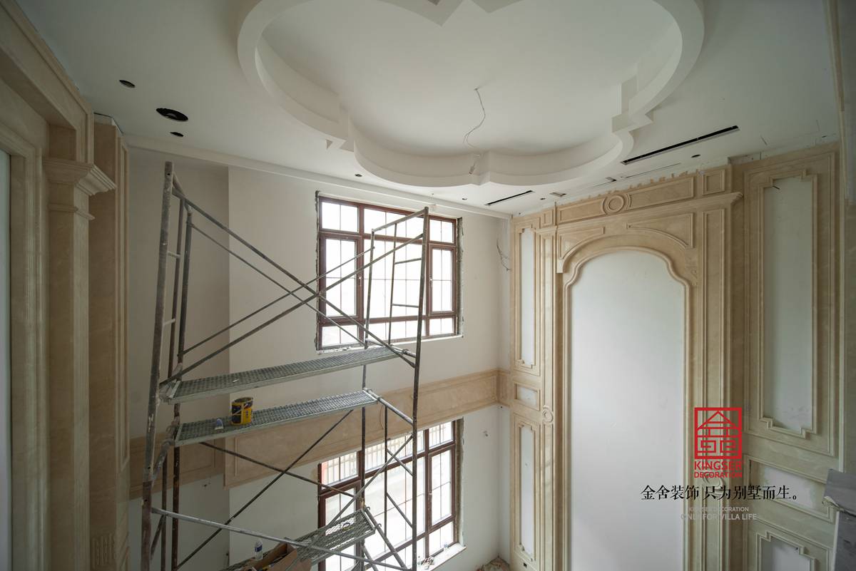 保利西山林語400平油工施工現場