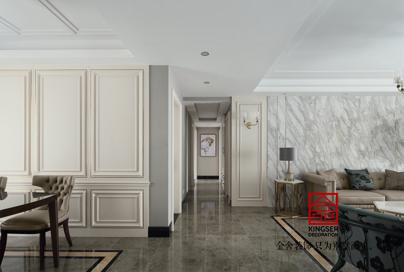 德賢公館160㎡輕奢風格家裝設計玄關實景圖