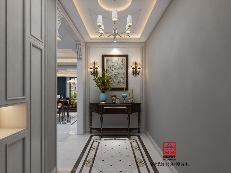 萬(wàn)科紅郡380平米美式風(fēng)格玄關(guān)設(shè)計(jì)案例