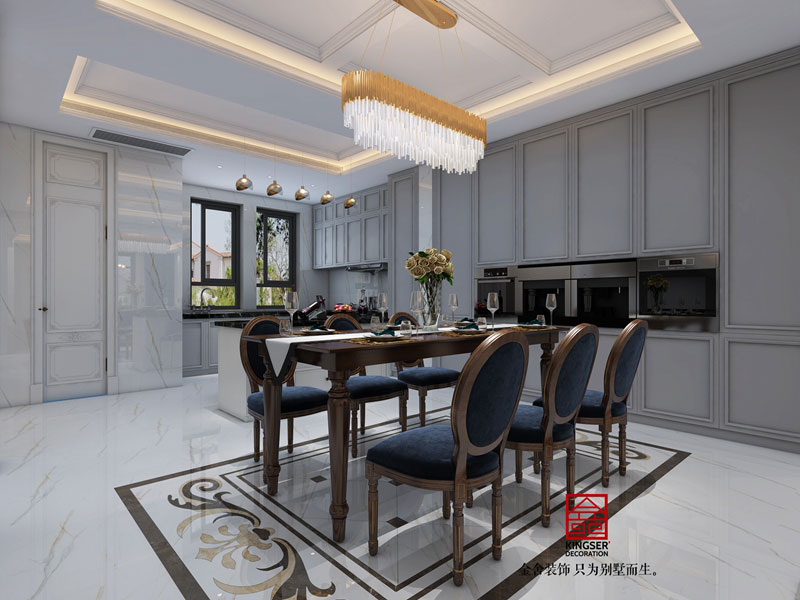 萬(wàn)科紅郡380平米美式風(fēng)格餐廳設(shè)計(jì)案例