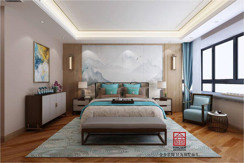 榮盛華府190平米中式風(fēng)格裝修效果圖