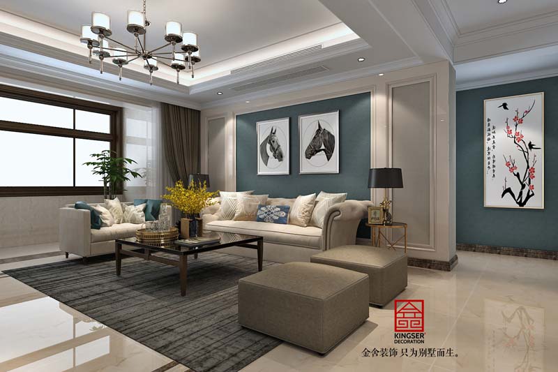 國賓壹號139平裝修-美式風格-效果圖