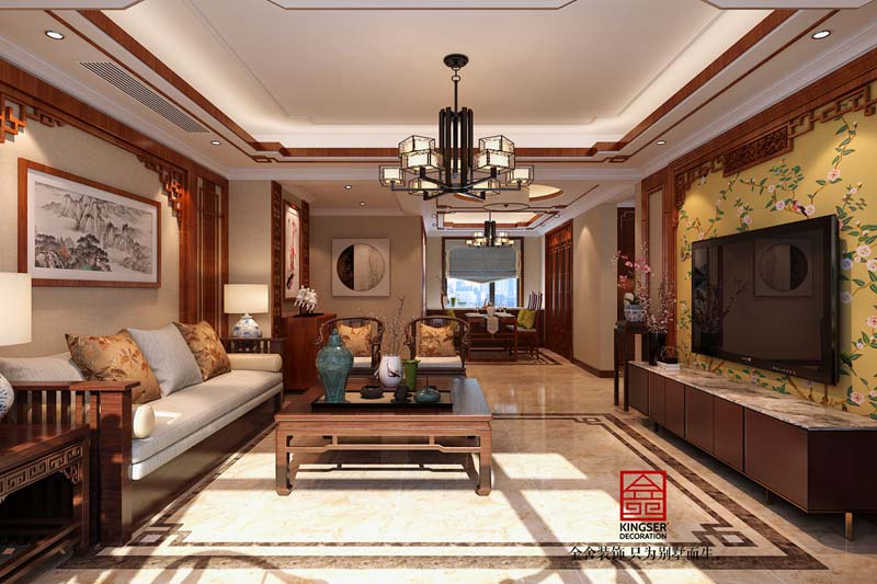 國賓壹號139平裝修-中式風格效果圖