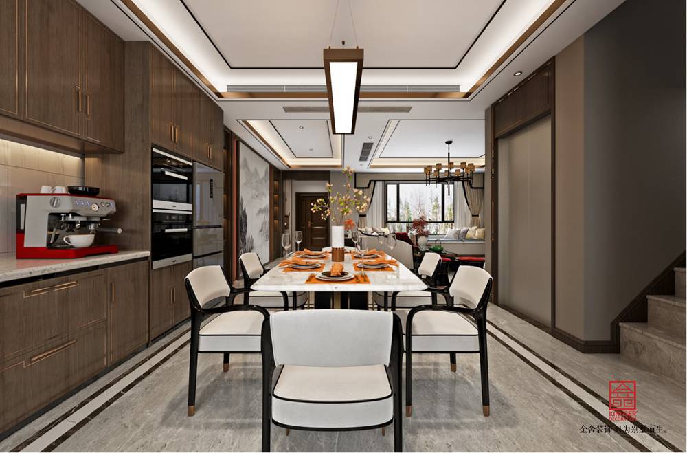 中央云著347平中式風格裝修-餐廳