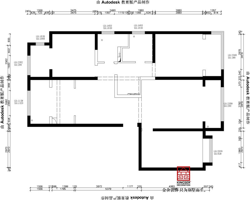 融創中心180平米戶型原始平面圖