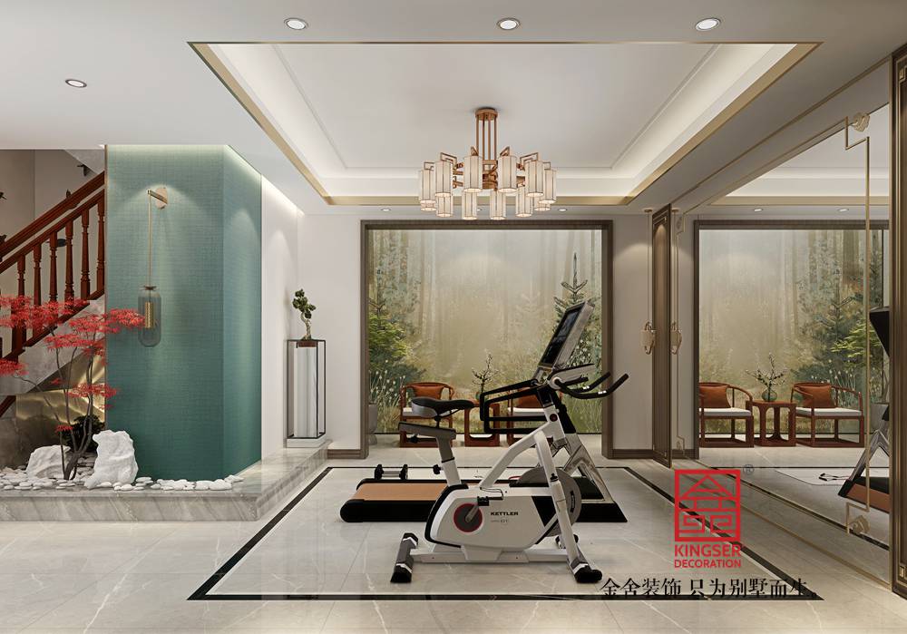 萬合名著260平米新中式風格裝修-健身房