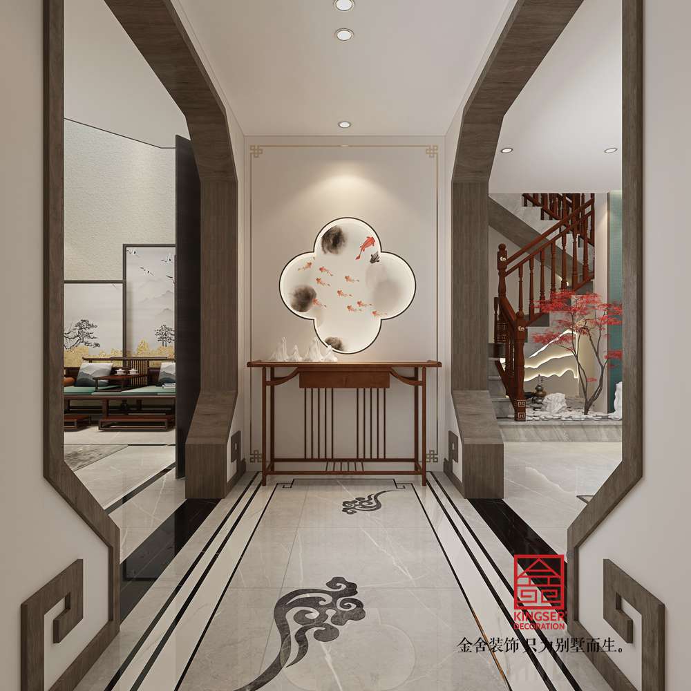 萬合名著260平米新中式風格裝修-玄關