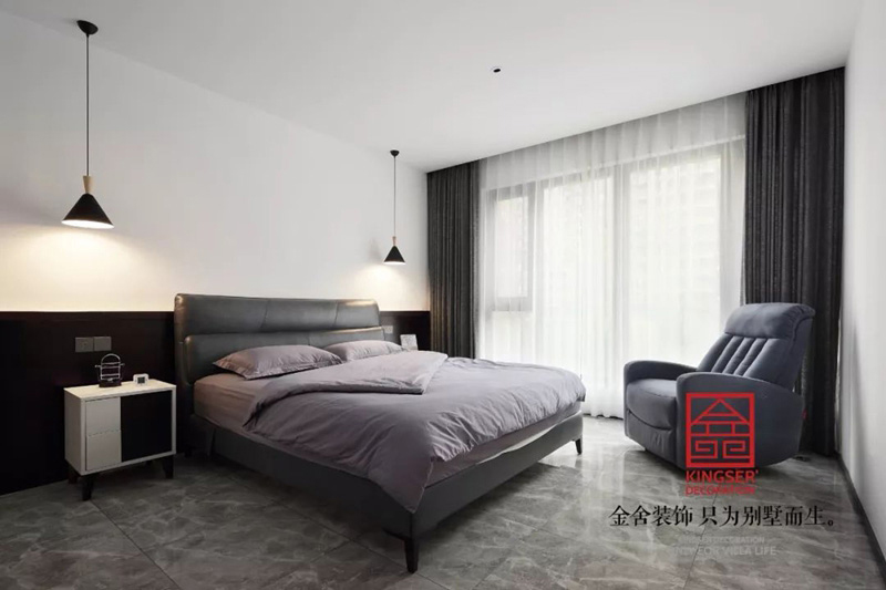 天山九峯裝修北歐風格臥室實景圖