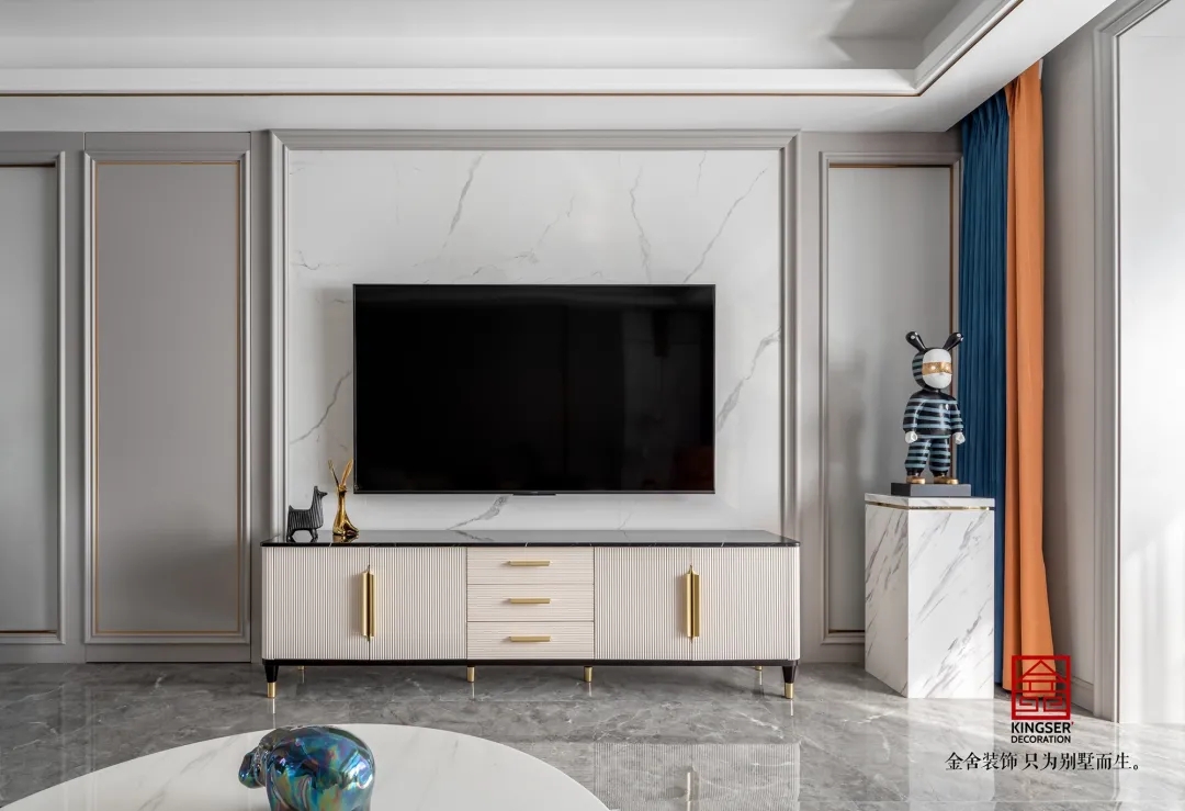 東南智匯城191平米輕奢風(fēng)格-客廳