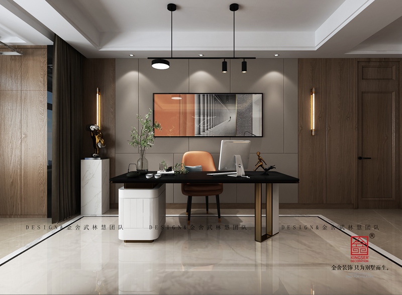 西山林語170平米輕奢風格裝修-書房