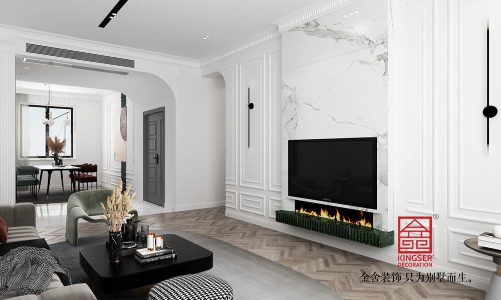 國(guó)赫天著151平米法式風(fēng)格裝修-客廳