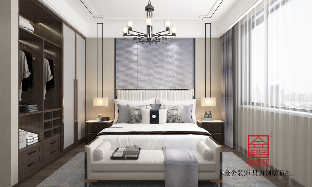 國(guó)赫天著151平米新中式風(fēng)格裝修-臥室