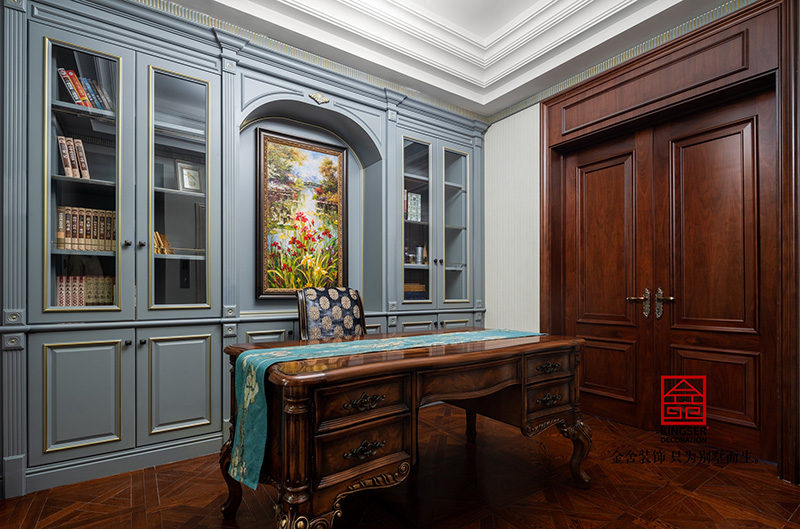 鑫界王府500平米歐式風(fēng)格裝修-書房