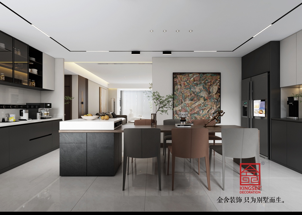 榮盛華府175平米現(xiàn)代簡約裝修-餐廳