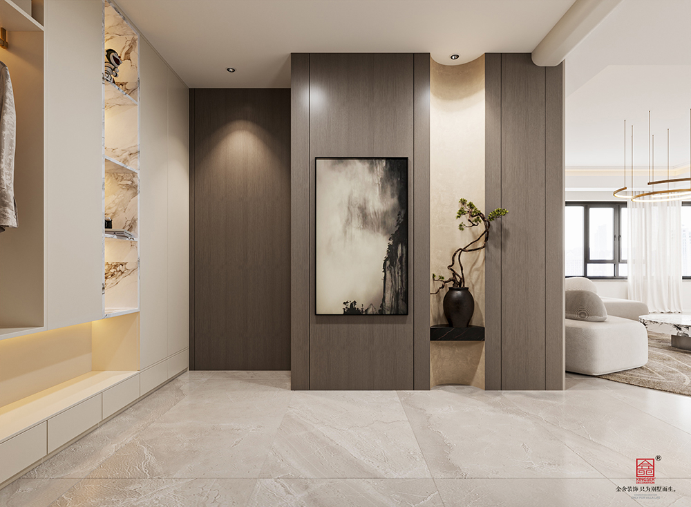 楓丹公館180平米現代輕奢風格裝修-玄關