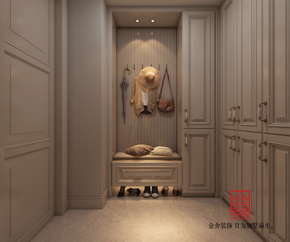 御河上院 220平米簡歐風格裝修-玄關