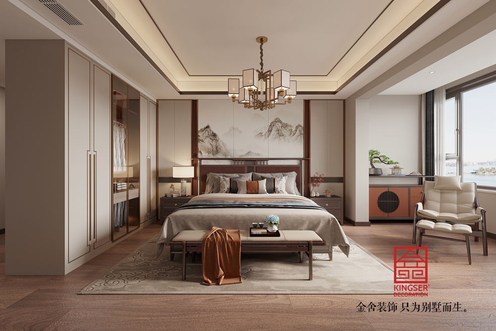 中央云著180平米新中式風格裝修-臥室