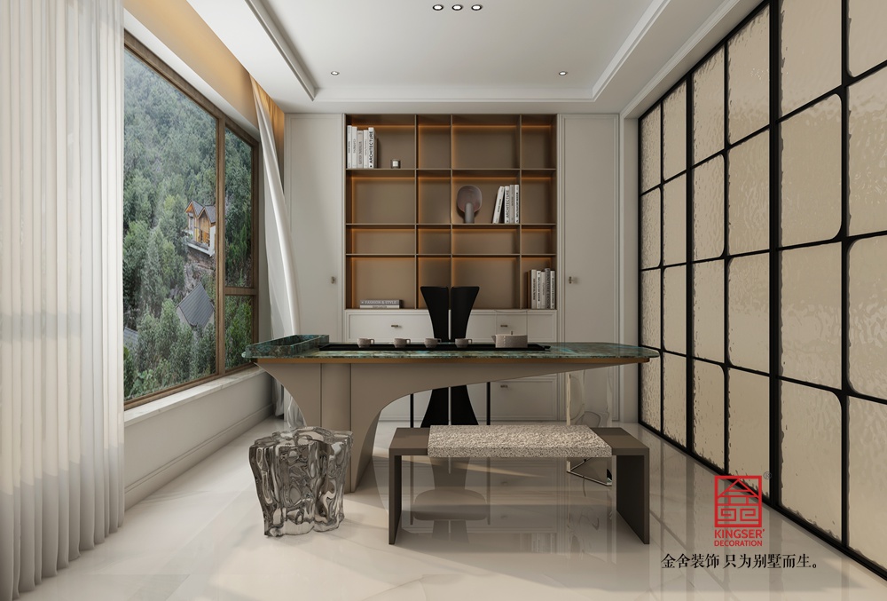 恒大華府280平米現代輕奢風格裝修-書房