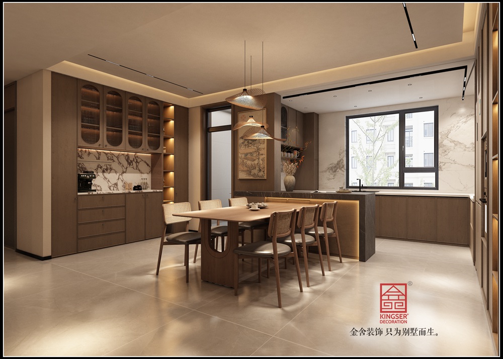 中海峯200平米宋氏美學風格裝修-餐廳