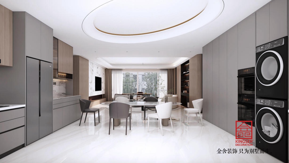 中海峯200平米現(xiàn)代簡(jiǎn)約風(fēng)格裝修-餐廳