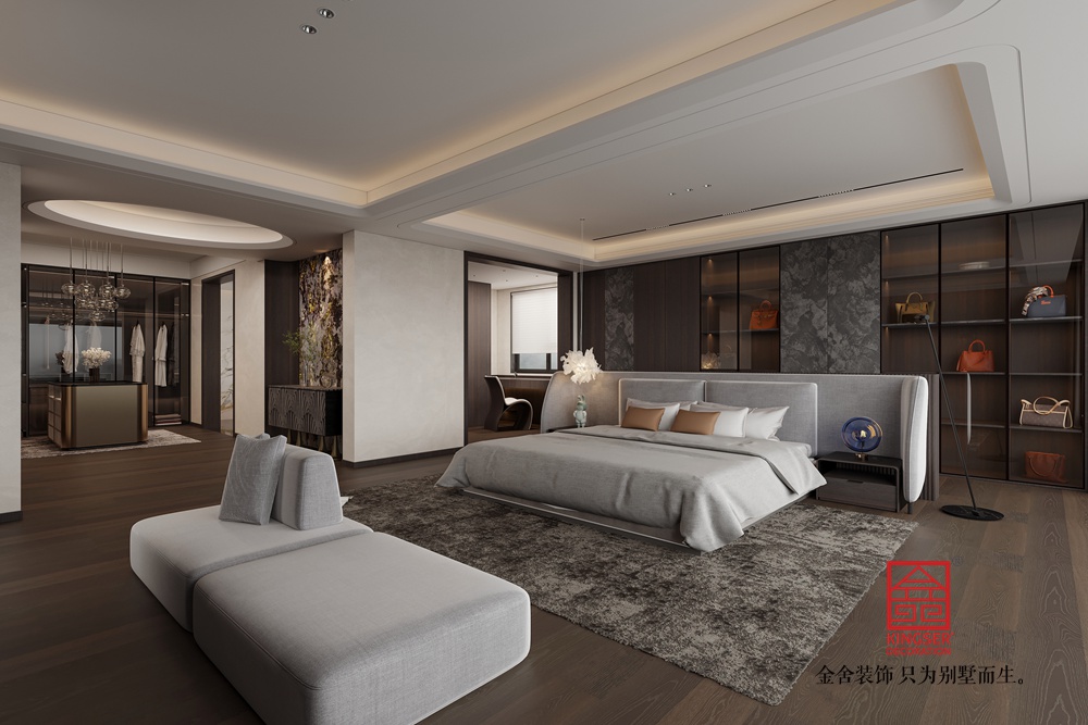 安平自建別墅700平米現代簡約風格裝修-臥室