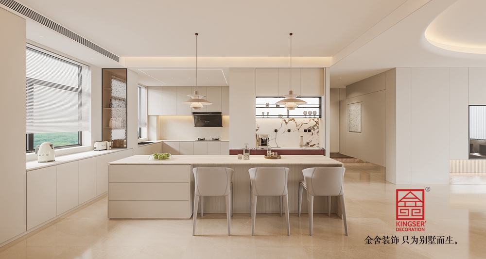 沙河自建別墅現代簡約風格裝修-餐廳