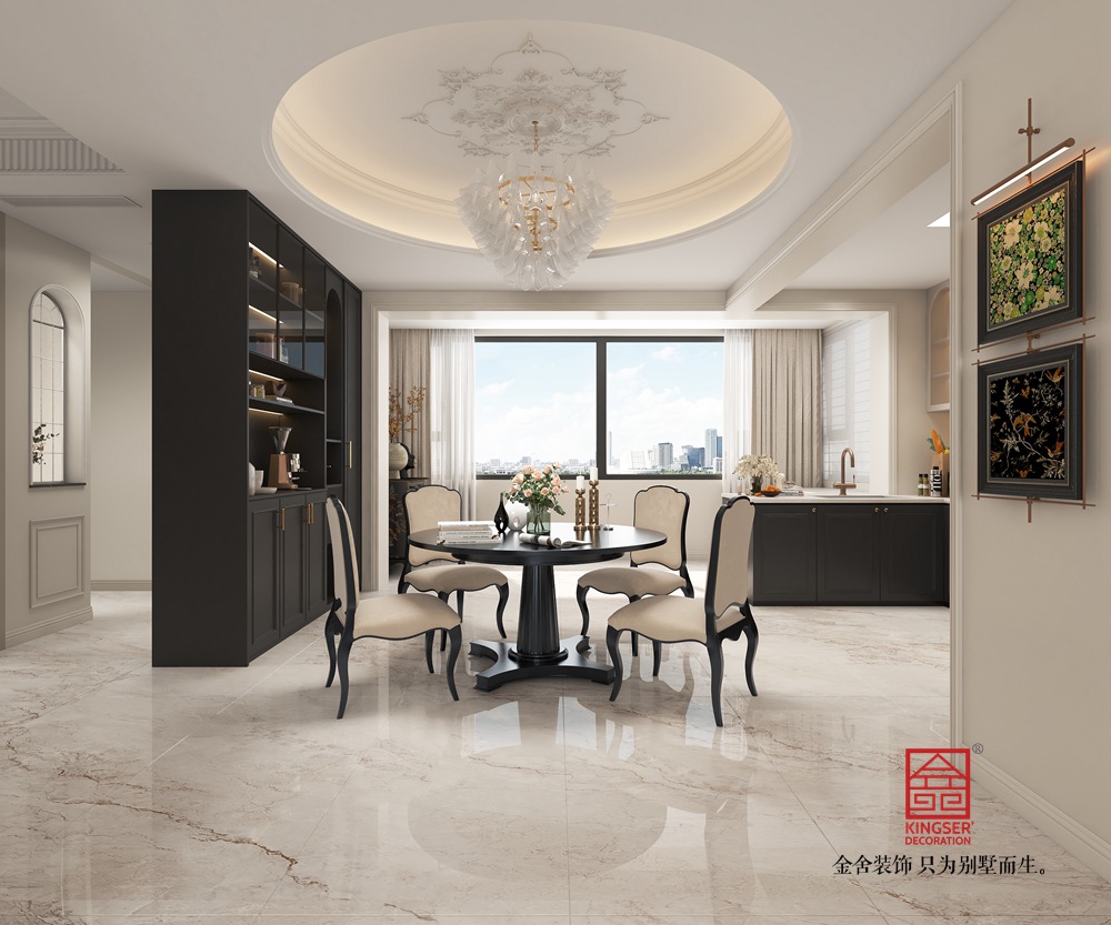 榮盛華府205平米香奈兒風格裝修-餐廳