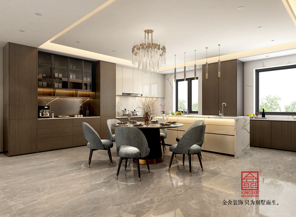 瑞凝府185平米現代輕奢風格裝修-餐廳