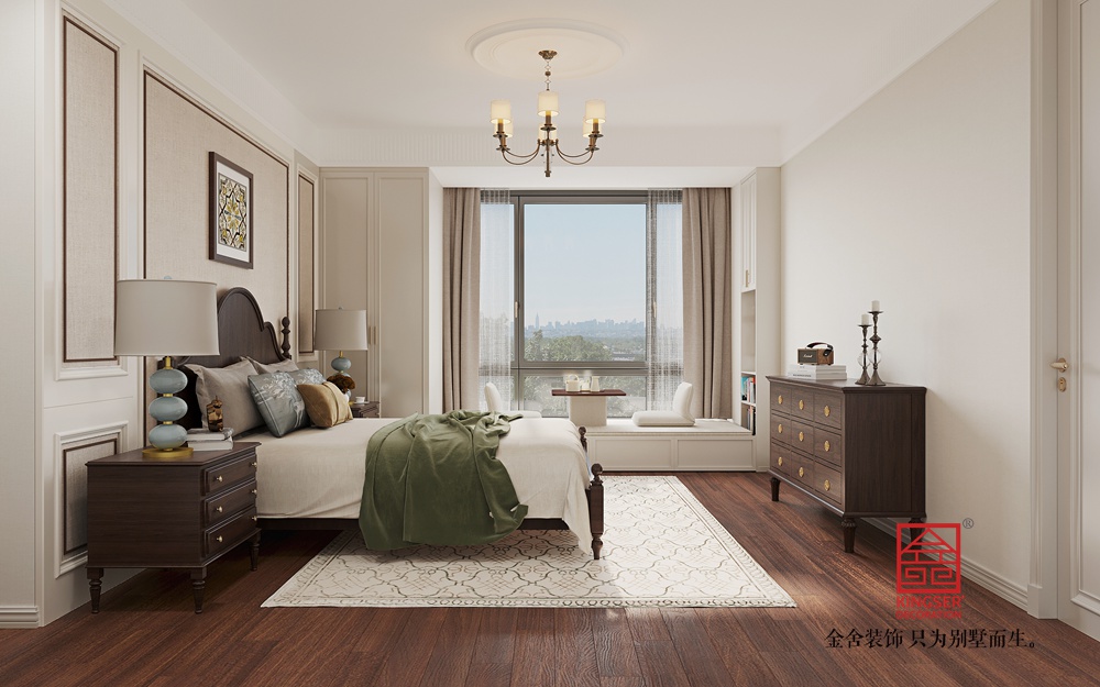瑞凝府211平米美式輕奢風格裝修-臥室