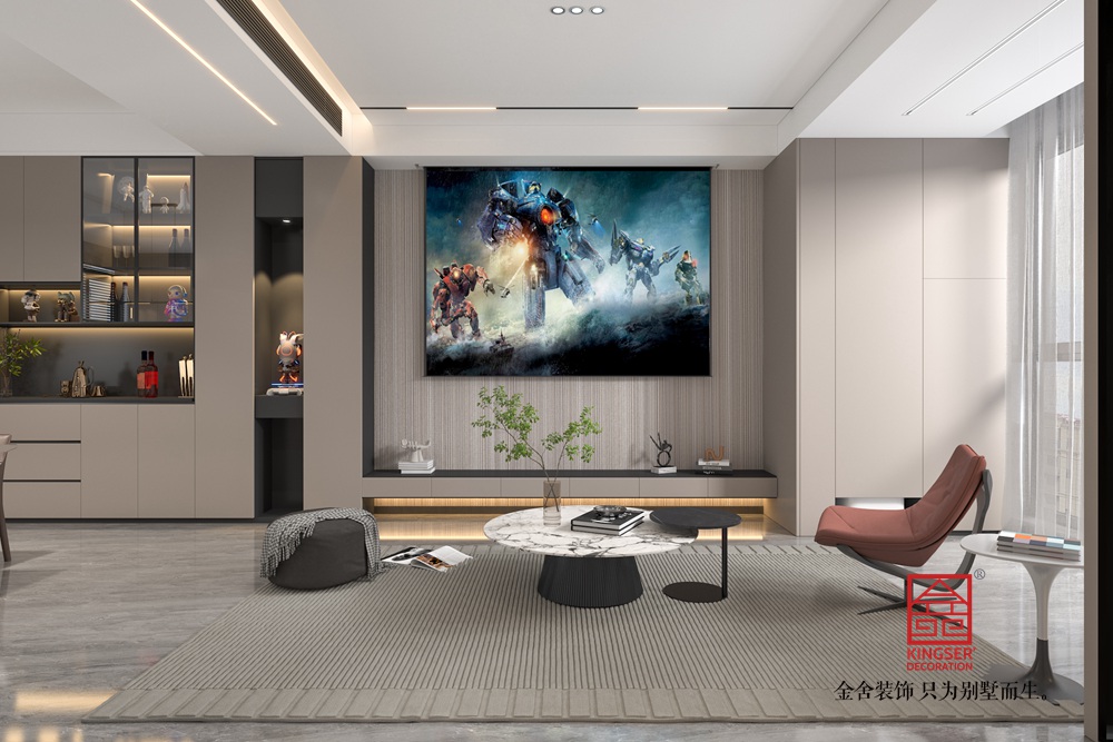 時代中心121平米現代簡約裝修-客廳