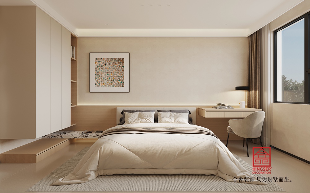 維多利亞五期211平米原木風格裝修-臥室