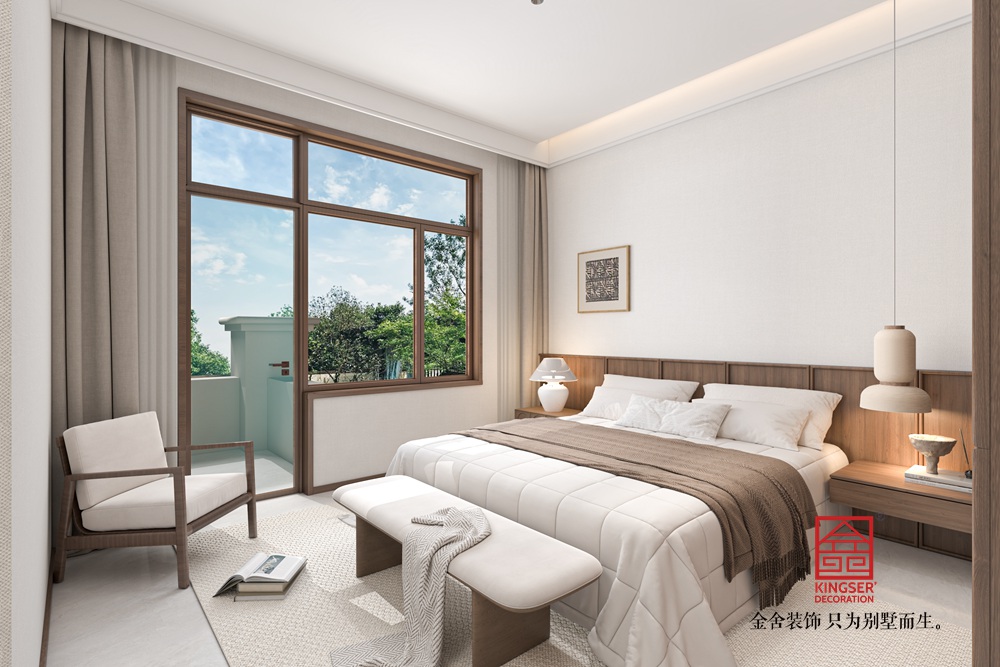 水悅龍庭260平米新中式風格裝修-臥室