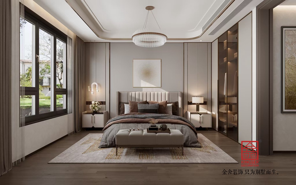 西山林語別墅360平米極簡風格裝修-臥室