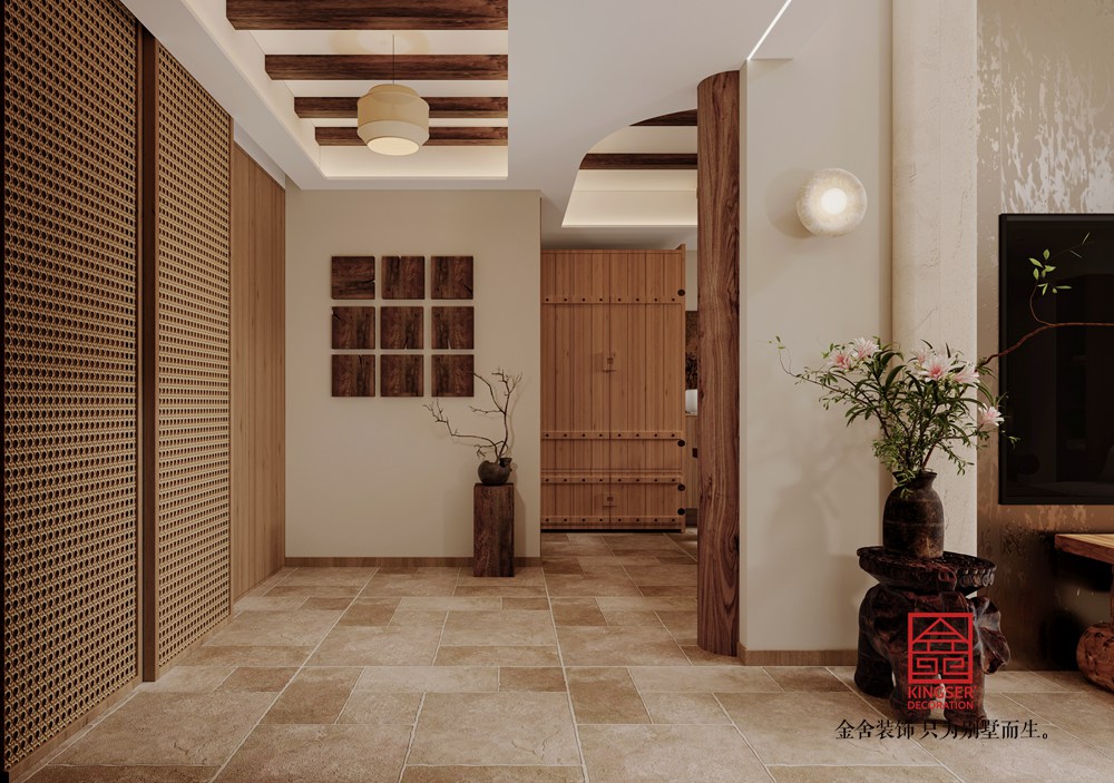 西派江玥260平米新中式風格裝修-門廳