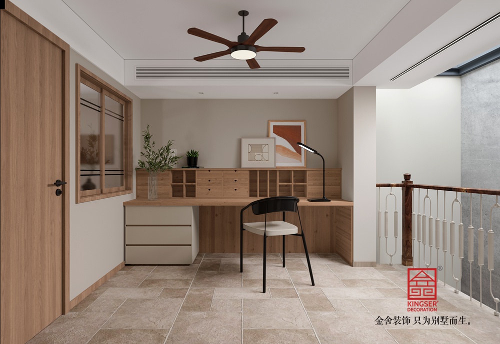 西派江玥260平米新中式風格裝修-書房