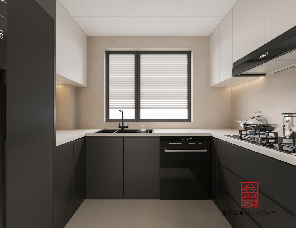 云歌朗樾129平米現代簡約風格裝修-廚房
