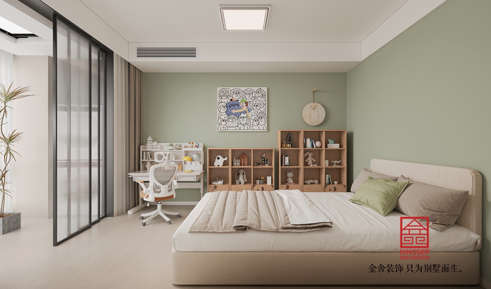 云歌朗樾129平米現代簡約風格裝修-臥室