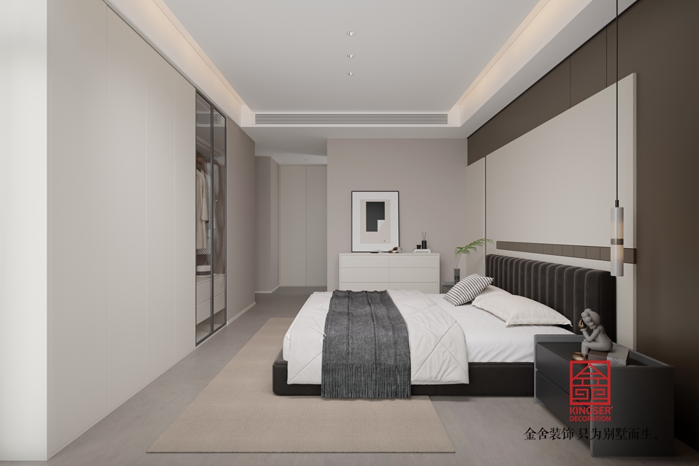 昆侖賦200平米現代簡約風格裝修-臥室